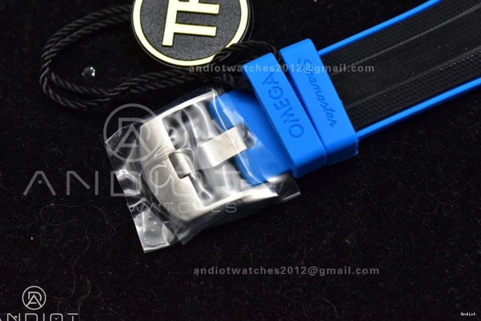 Blue Seamaster White on TF A2824 Dial 1:1 Deep Ultra 6000M Ceramic Bezel Black Strap Best Rubber Edition SS 1221